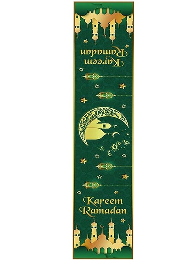 Gerenic Table_runner, Eid Mubarak Ramadan Kareem Design, Star Moon Lantern Pattern, Festive Table Decorations, For Home Dining Supply - Image 2